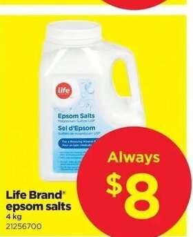 Real Canadian Superstore Life Brand Epsom Salts offer