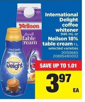 Real Canadian Superstore International Delight Coffee Whitener offer