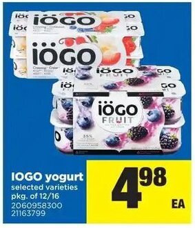 Real Canadian Superstore IOGO yogurt offer
