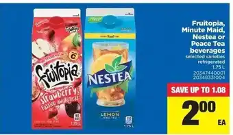 Real Canadian Superstore Fruitopia Minute Maid Nestea Or Peace Tea offer