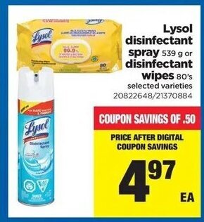 Real Canadian Superstore Lysol Disinfectant Spray offer