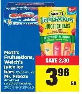 Real Canadian Superstore Mott's Fruitsations Welch's juice ice bars offer