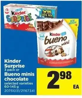 Real Canadian Superstore Kinder Surprise Bueno minis chocolate offer