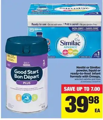 Real Canadian Superstore Nestlé or Similac powder,liquid or ready-to-feed infant offer