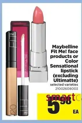Real Canadian Superstore Maybelline Fit Me! face products or Color offer
