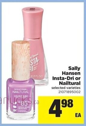 Real Canadian Superstore Sally Hansen Insta-Dri or Nailtural offer