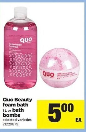 Real Canadian Superstore Quo Beauty foam bath offer