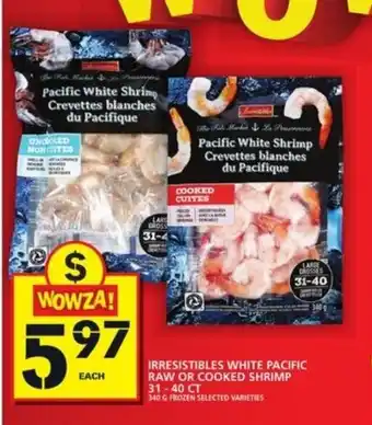 Food Basics Irresistibles White Pacific Raw or Cooked Shrimp offer