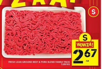 Food Basics Fresh Lean Ground Beef & Pork Blend Family Pack offer