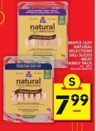 Food Basics Maple Leaf Natural Selections Deli Sliced offer