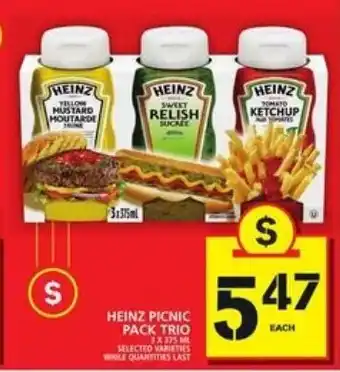 Food Basics Heinz Picnic Pack Trio offer