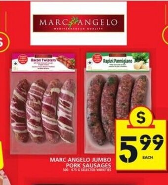 Food Basics Marc Angelo Jumbo Pork Sausages offer