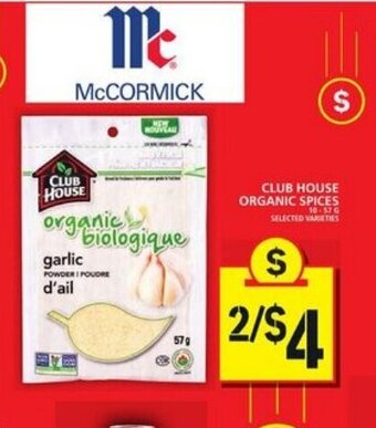 Food Basics Club House Organic Spices offer