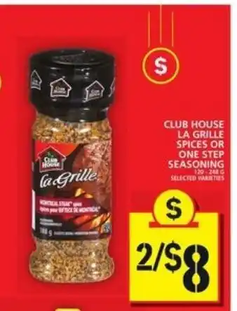 Food Basics Club House La Grille Spices or One Step Seasoning offer