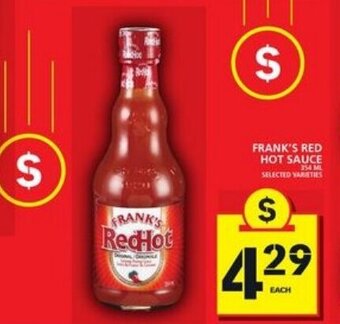 Food Basics Frank's Red Hot Sauce offer
