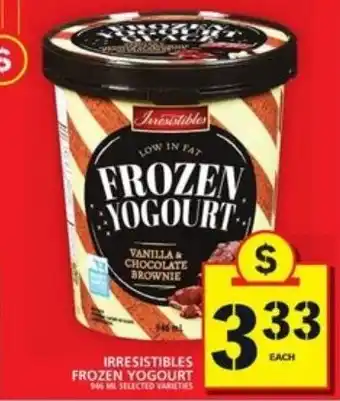 Food Basics Irresistibles Frozen Yogourt offer