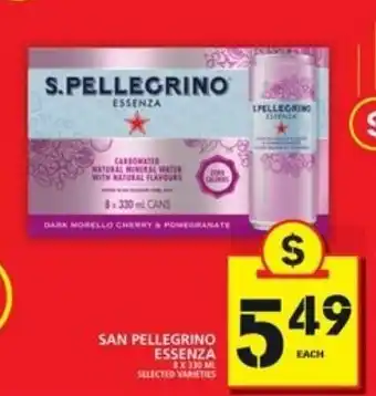 Food Basics San Pellegrino essenza offer