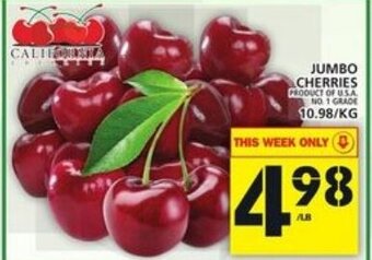 Food Basics Jumbo Cherries offer