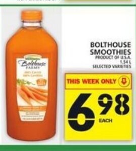 Food Basics Bolthouse Smoothies offer