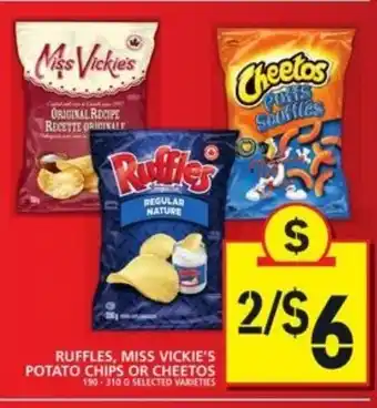 Food Basics Ruffles, miss vickie's potato chips or cheetos offer