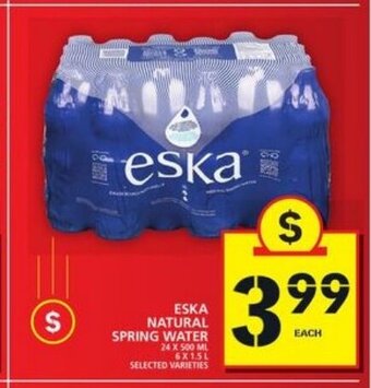 Food Basics Eska natural spring water offer
