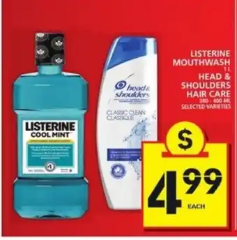 Food Basics Listerine mouthwash head & shoulders hair care offer
