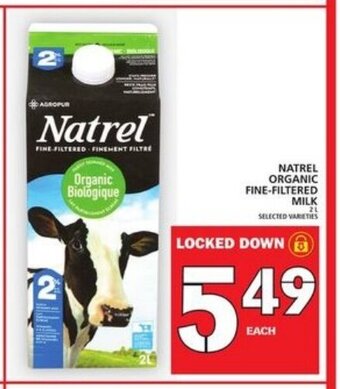 Food Basics Natrel organic fine-filtered milk offer