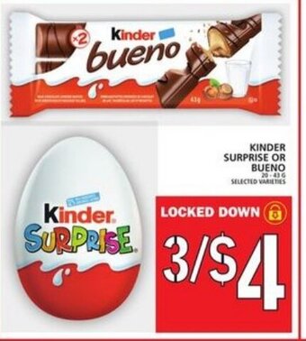 Food Basics Kinder surprise or bueno offer