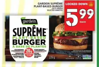 Food Basics Gardein suprême plant-based burger offer