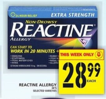 Food Basics Reactine allergy offer