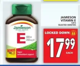 Food Basics Jamieson vitamin e offer