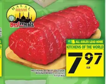 Food Basics Fresh halal beef outside round roast offer