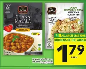 Food Basics Divya entrées naans offer