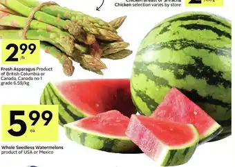 IGA Whole seedless watermelons offer