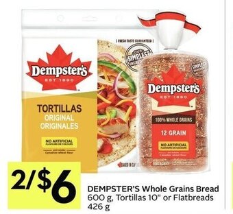IGA Dempster's whole grains bread offer