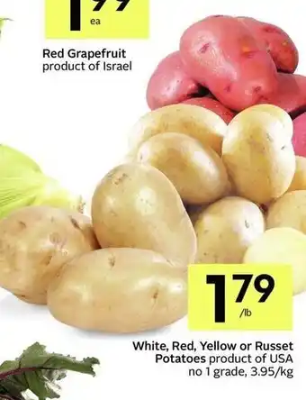 IGA White, red, yellow or russet potatoes offer