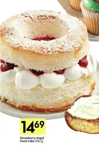 IGA Strawberry angel food cake offer