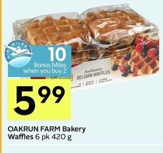 IGA Oakrun farm bakery waffles offer