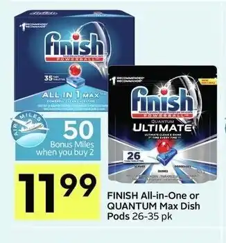 IGA Finish all-in-one or quantum max dish pods offer