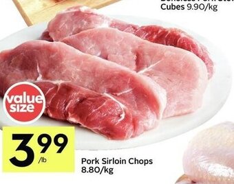 IGA Pork sirloin chops offer