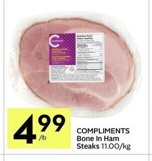 IGA Compliments bone in ham steaks offer
