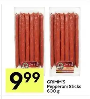IGA Grimm's pepperoni sticks offer