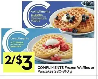 IGA Compliments frozen waffles or pancakes offer