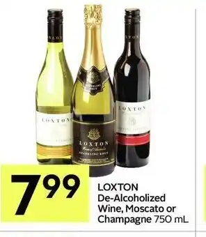 IGA Loxton de-alcoholized wine, moscato or champagne offer