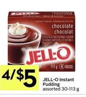 IGA Jell-o instant pudding offer