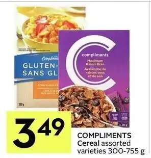 IGA Compliments cereal offer