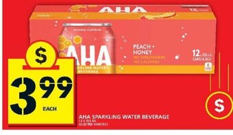 Food Basics AHA Sparkling Water Beverage offer
