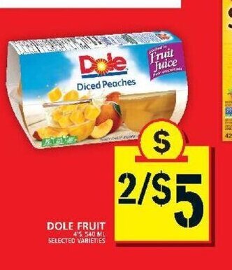 Food Basics Dole Fruit offer