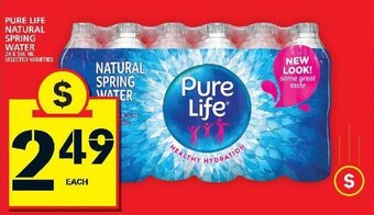 Food Basics Pure Life Natural Spring Water offer