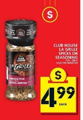 Food Basics Club House La Grille Spices or Seasoning offer